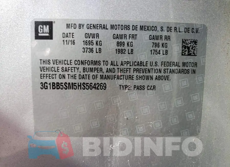 3G1BB5SM5HS564269 Photo# 12