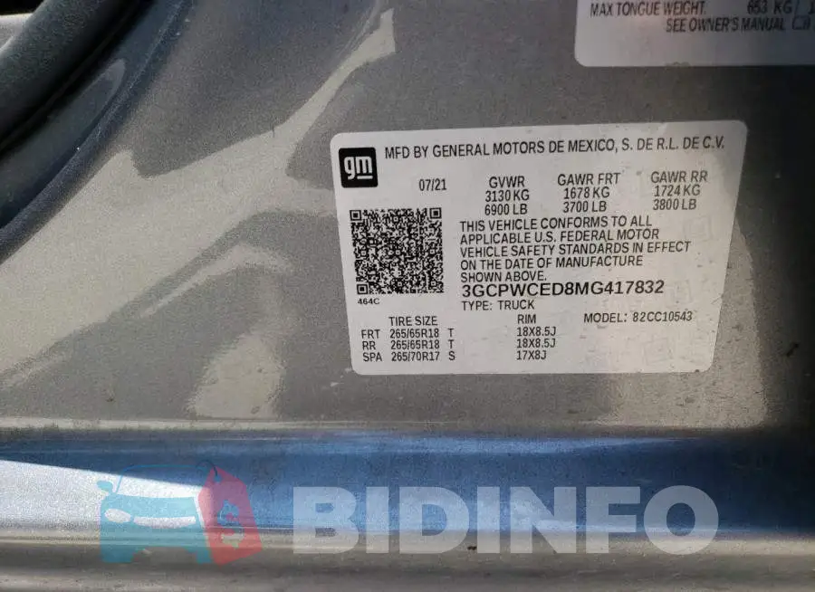 3GCPWCED8MG417832 Photo# 12