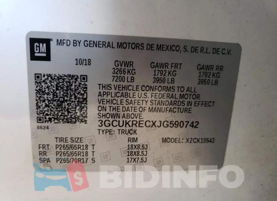 3GCUKRECXJG590742 Photo# 13