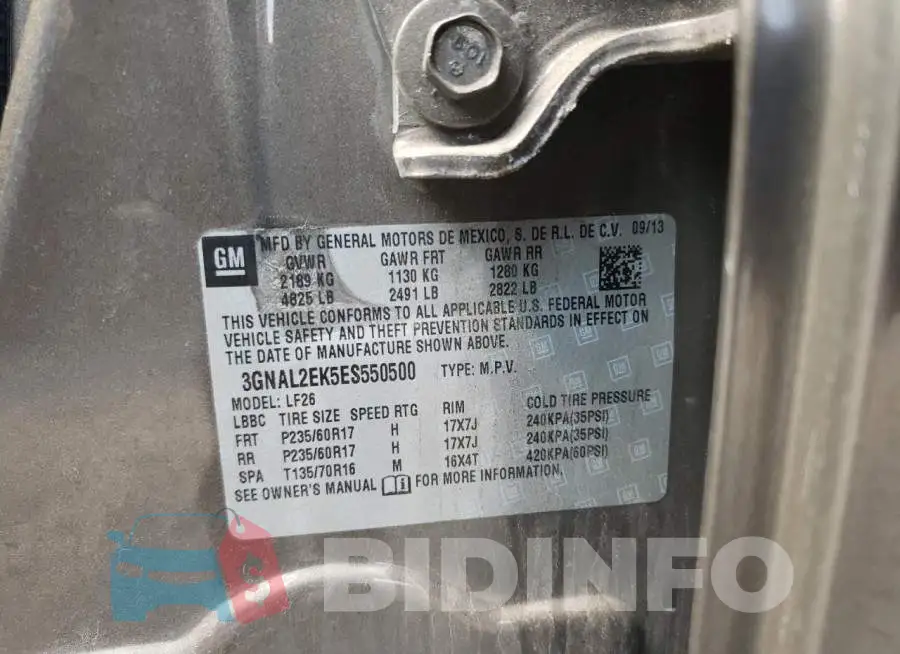 3GNAL2EK5ES550500 Photo# 13