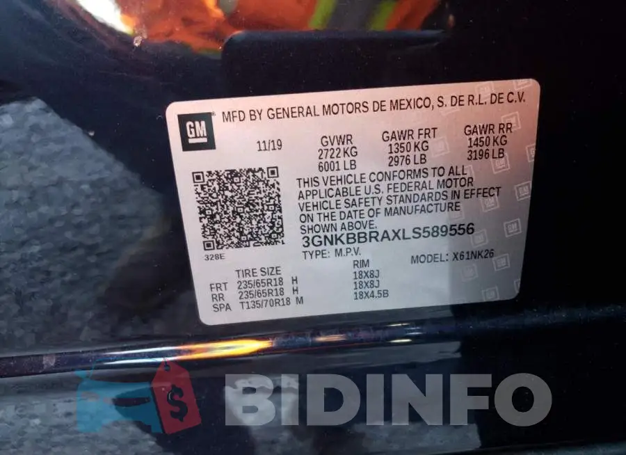 3GNKBBRAXLS589556 Photo# 13