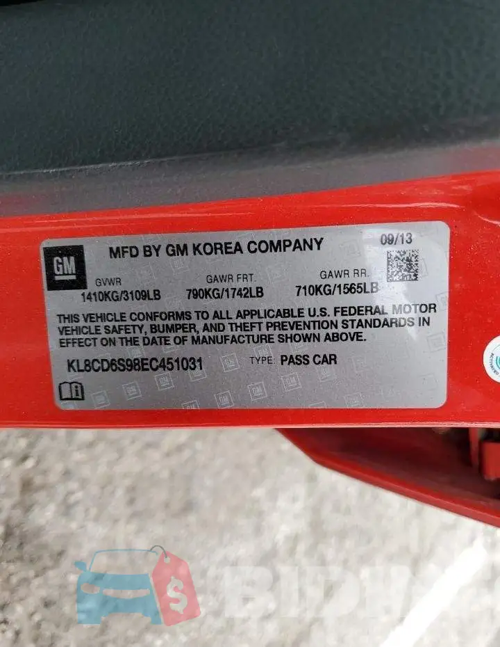 KL8CD6S98EC451031 Photo# 13