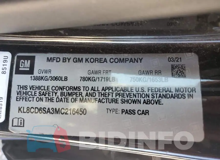 KL8CD6SA3MC216450 Photo# 12
