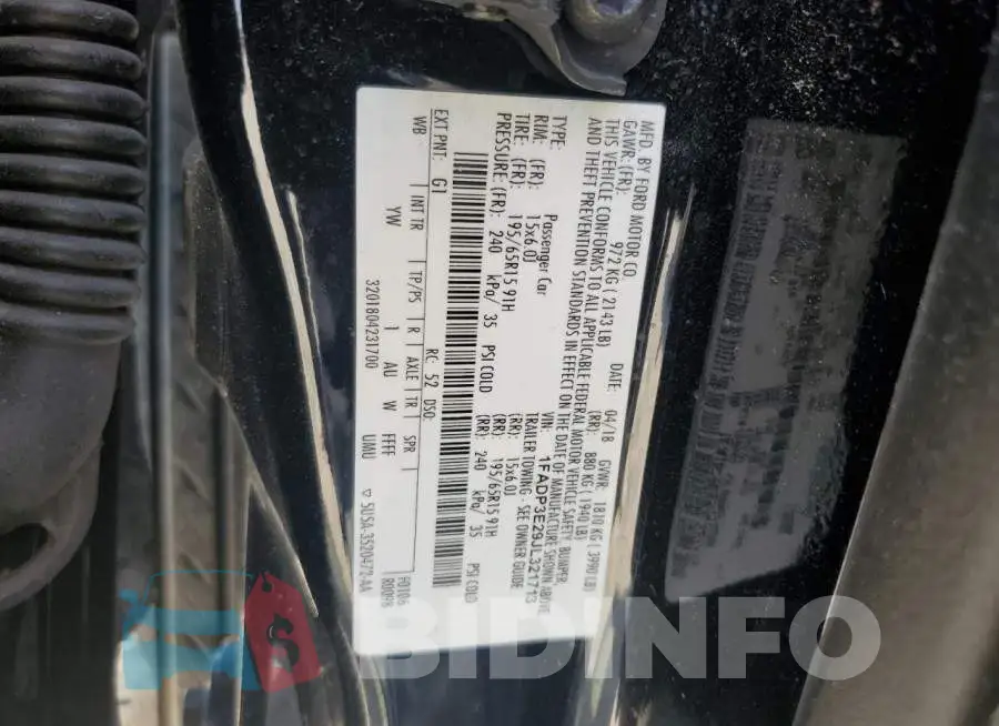 1FADP3E29JL321713 Photo# 13