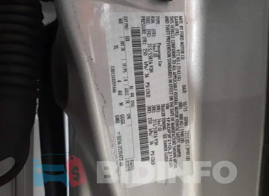 1FADP3F21GL211620 Photo# 13