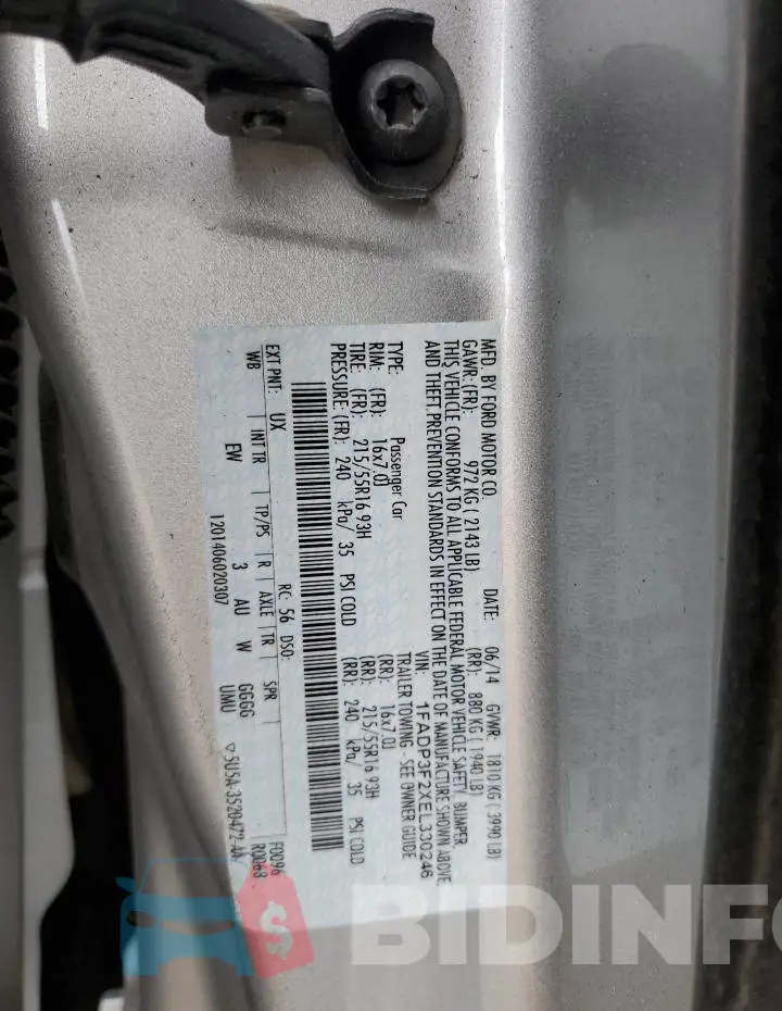 1FADP3F2XEL330246 Photo# 12