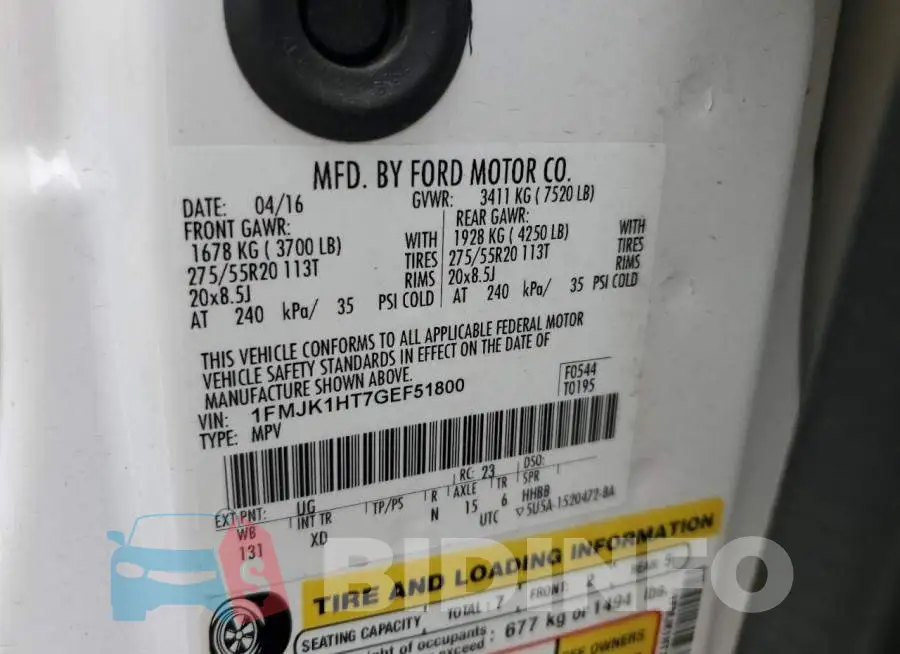 1FMJK1HT7GEF51800 Photo# 13