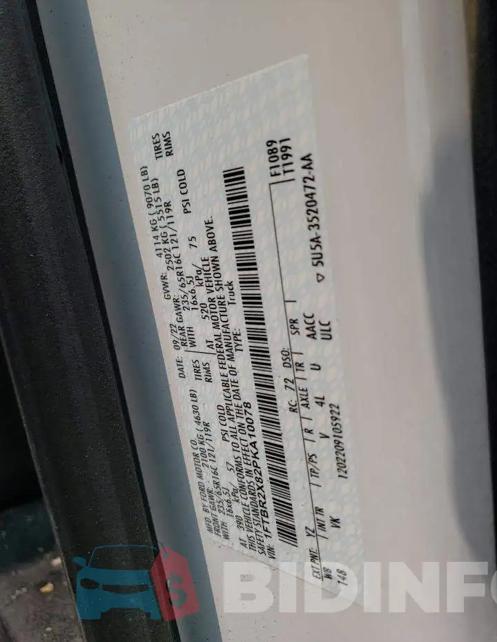 1FTBR2X82PKA10078 Photo# 12