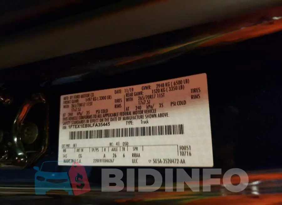 1FTEX1EB9LFA35445 Photo# 12