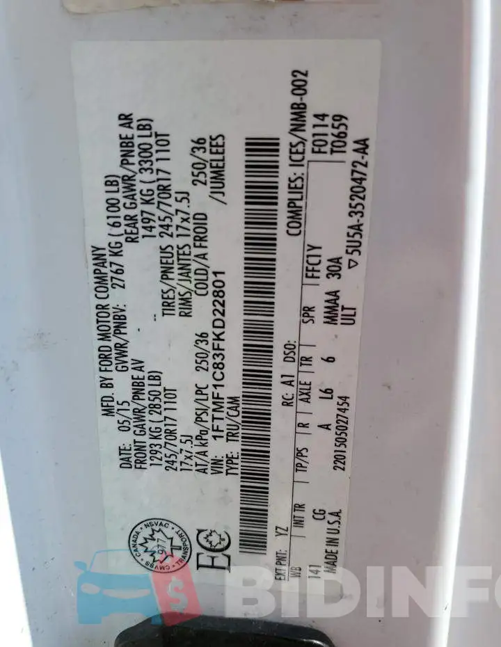 1FTMF1C83FKD22801 Photo# 12