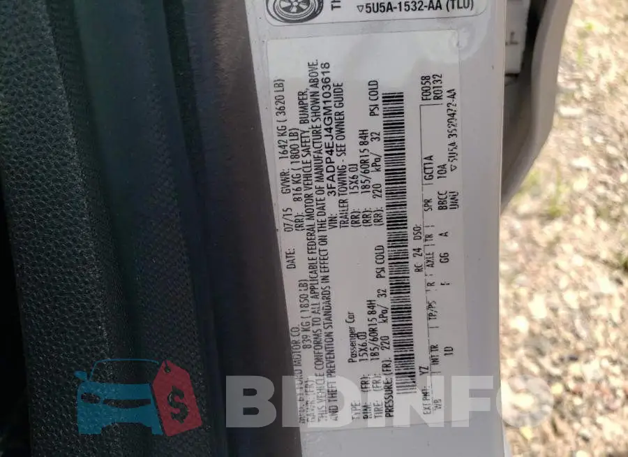 3FADP4EJ4GM103618 Photo# 12