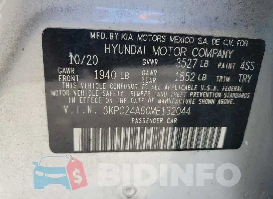 3KPC24A60ME132044 Photo# 12