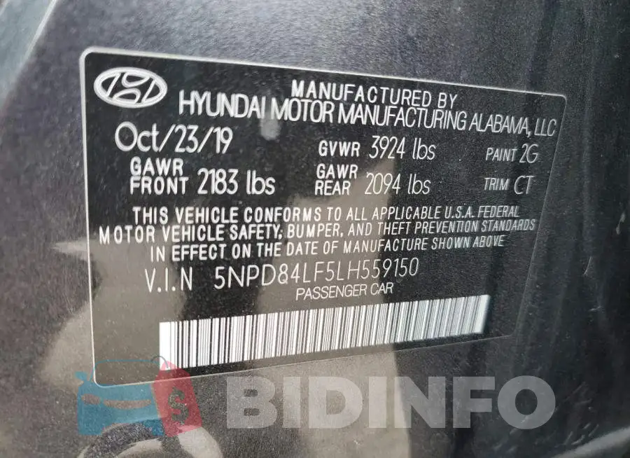 5NPD84LF5LH559150 Photo# 12