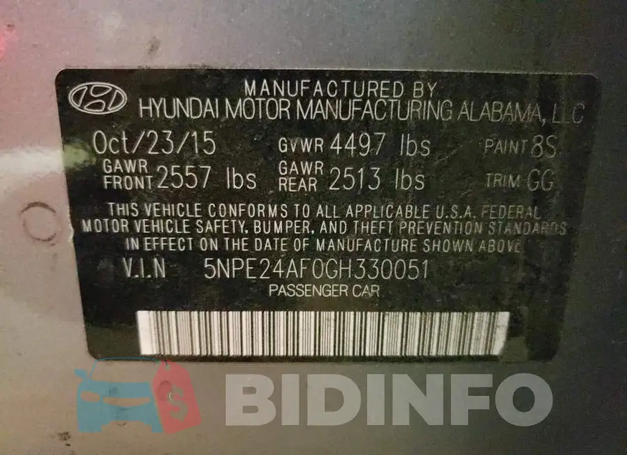 5NPE24AF0GH330051 Photo# 12