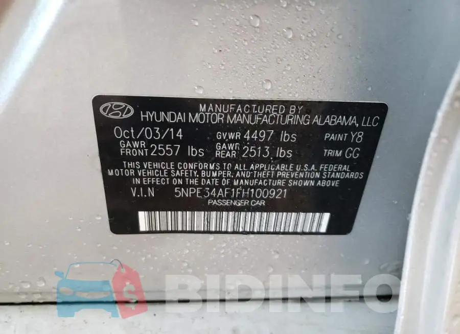 5NPE34AF1FH100921 Photo# 12