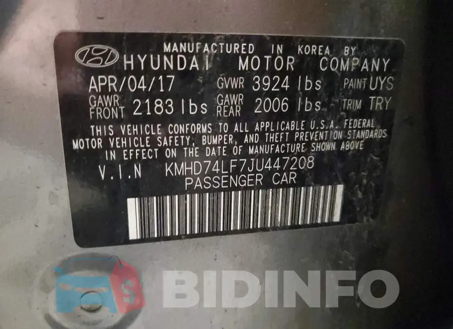 KMHD74LF7JU447208 Photo# 12