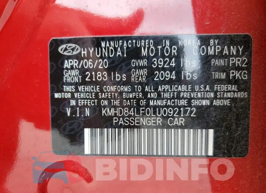 KMHD84LF0LU092172 Photo# 13