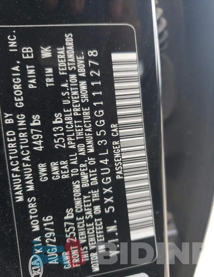 5XXGU4L35GG111278 Photo# 12
