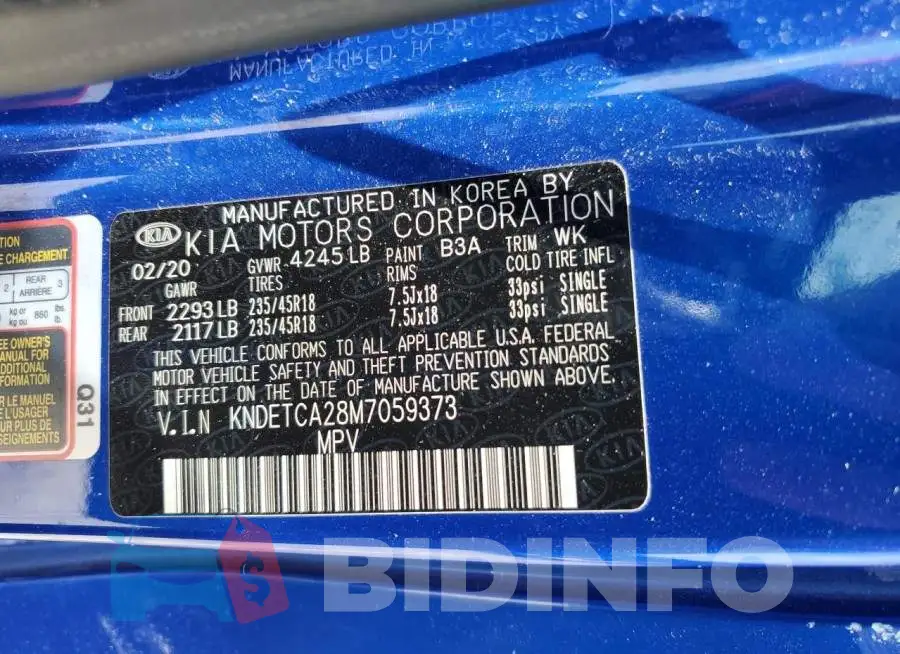 KNDETCA28M7059373 Photo# 12