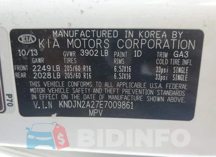KNDJN2A27E7009861 Photo# 12
