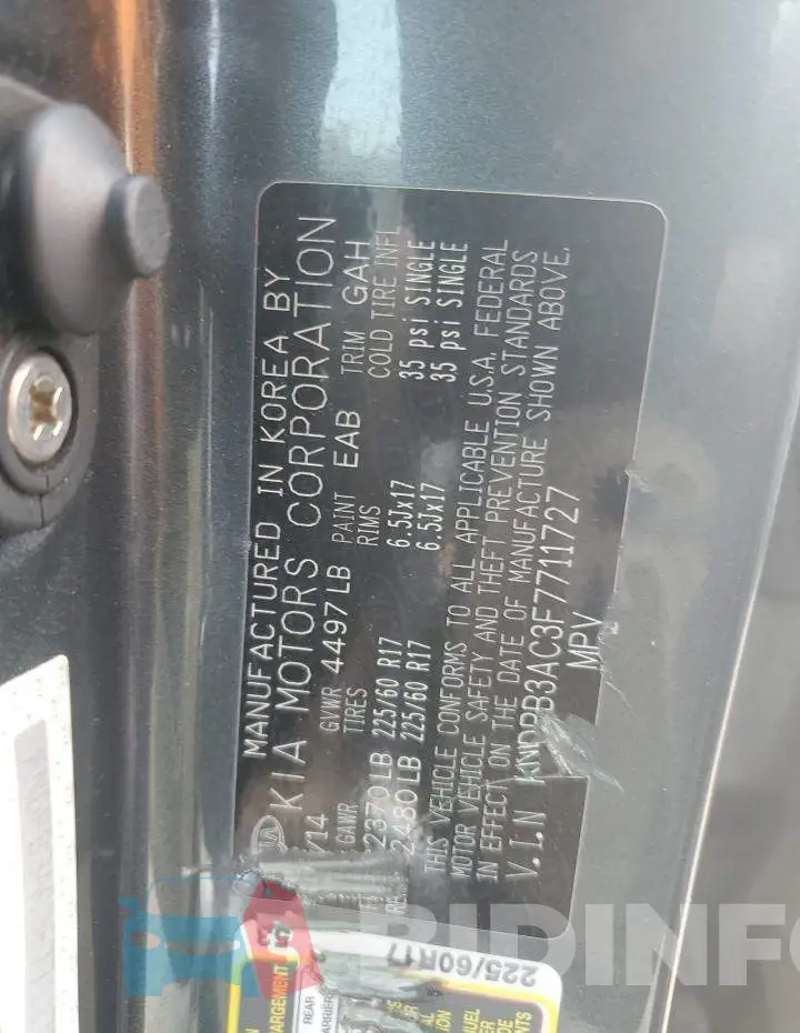 KNDPB3AC3F7711727 Photo# 13