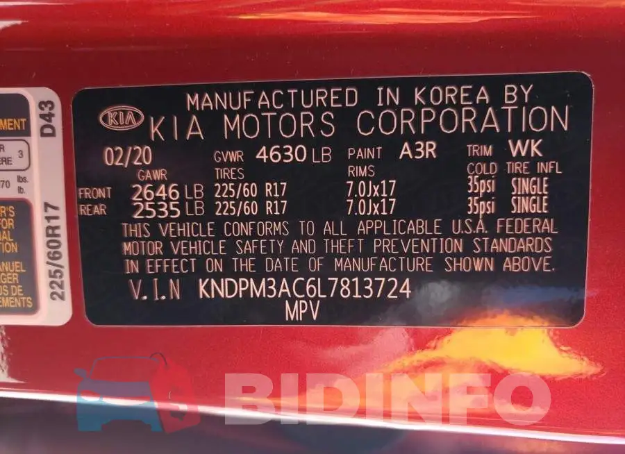 KNDPM3AC6L7813724 Photo# 13