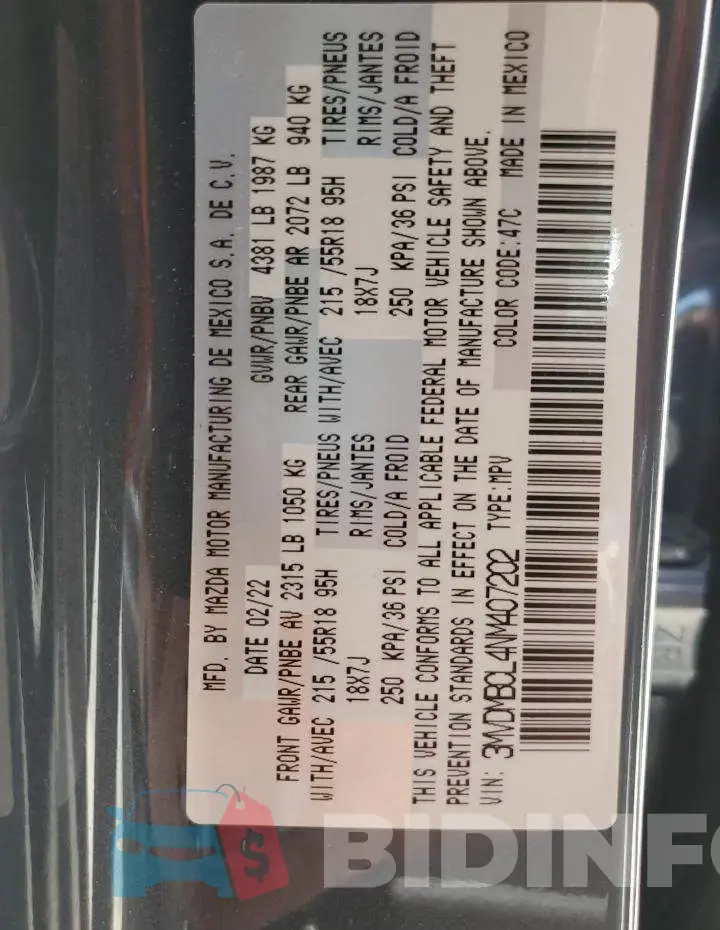 3MVDMBCL4NM407202 Photo# 12