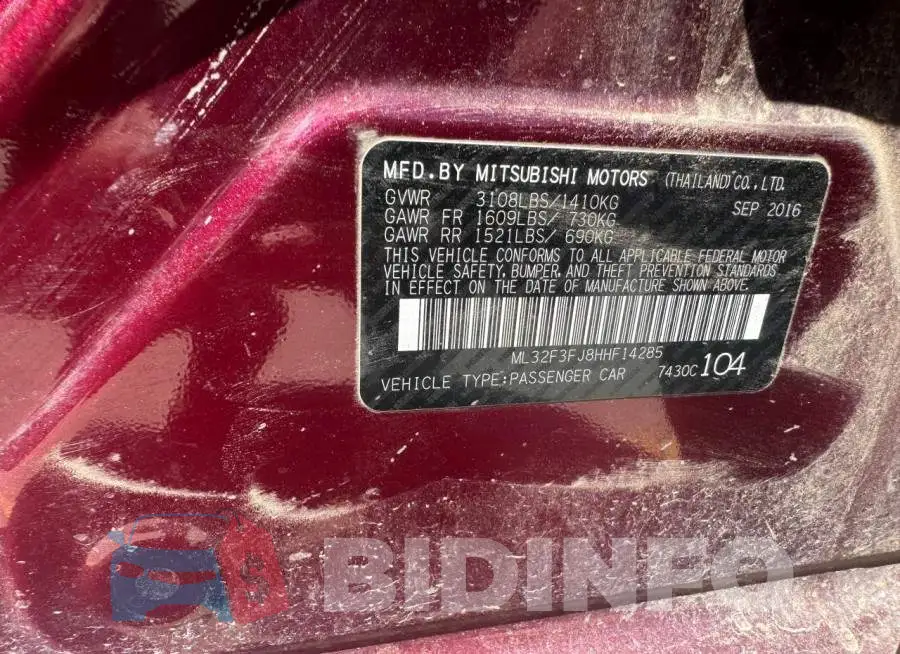 ML32F3FJ8HHF14285 Photo# 10
