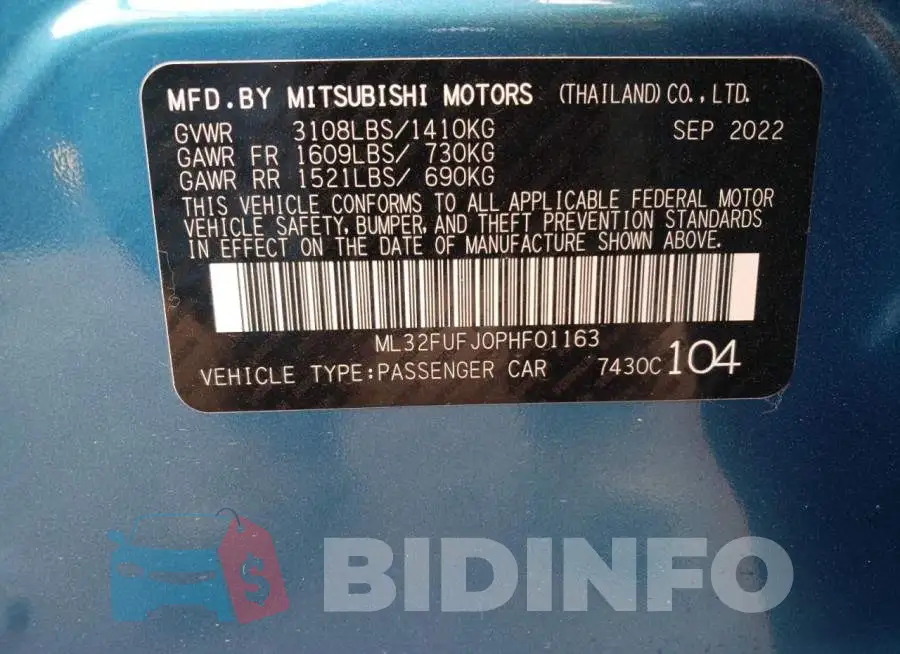 ML32FUFJ0PHF01163 Photo# 13