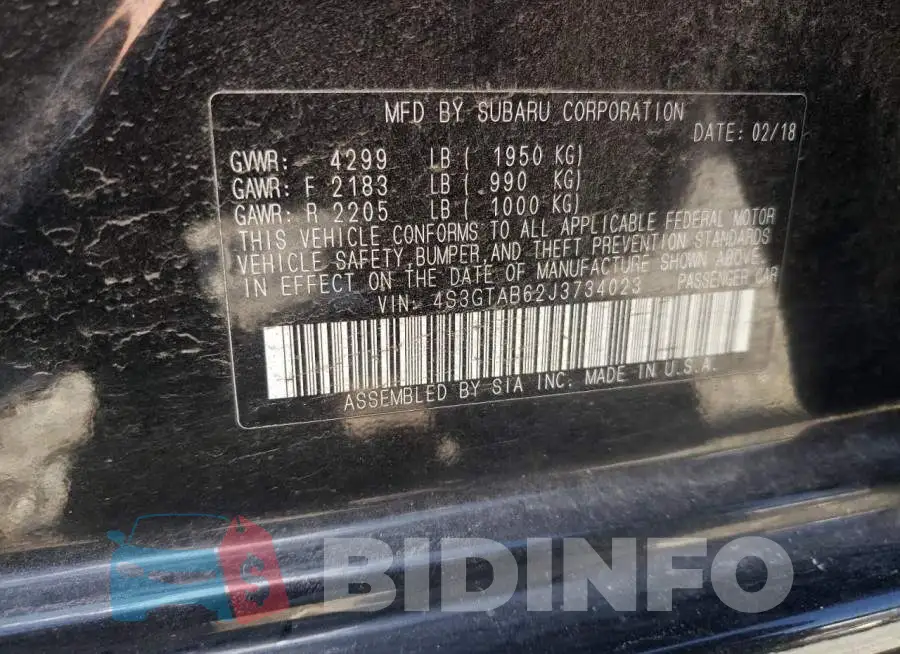 4S3GTAB62J3734023 Photo# 12