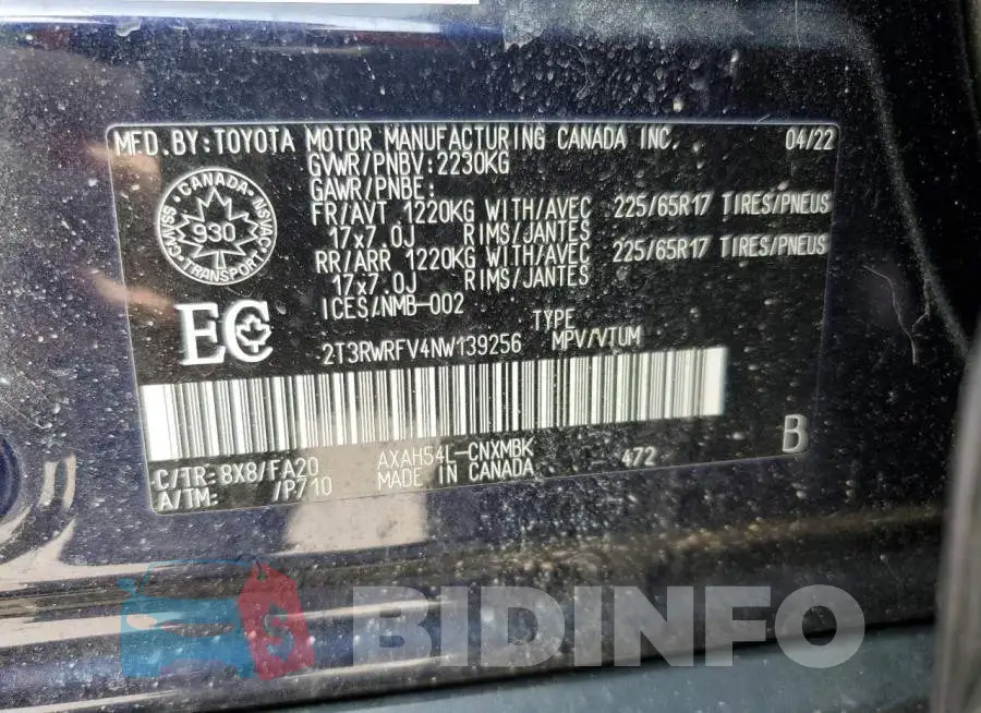 2T3RWRFV4NW139256 Photo# 13