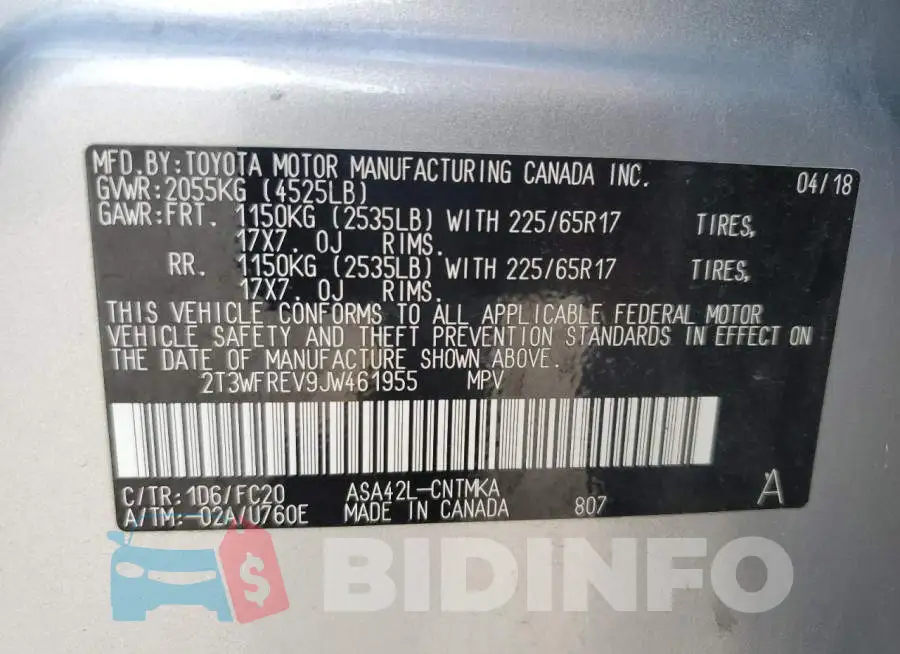 2T3WFREV9JW461955 Photo# 12