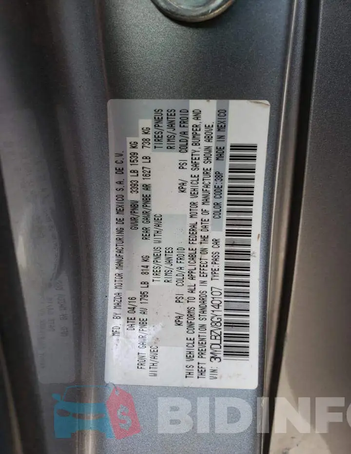 3MYDLBZV8GY140107 Photo# 13