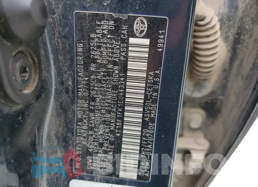 4T1BF1FK1EU443341 Photo# 12