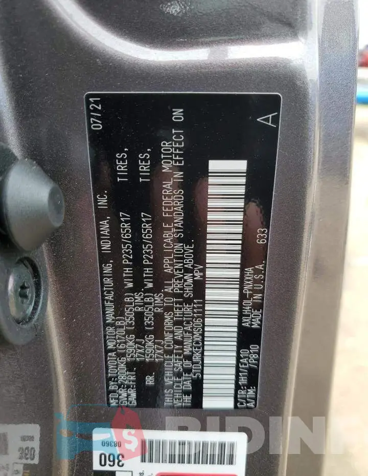 5TDJRKECXMS061111 Photo# 14
