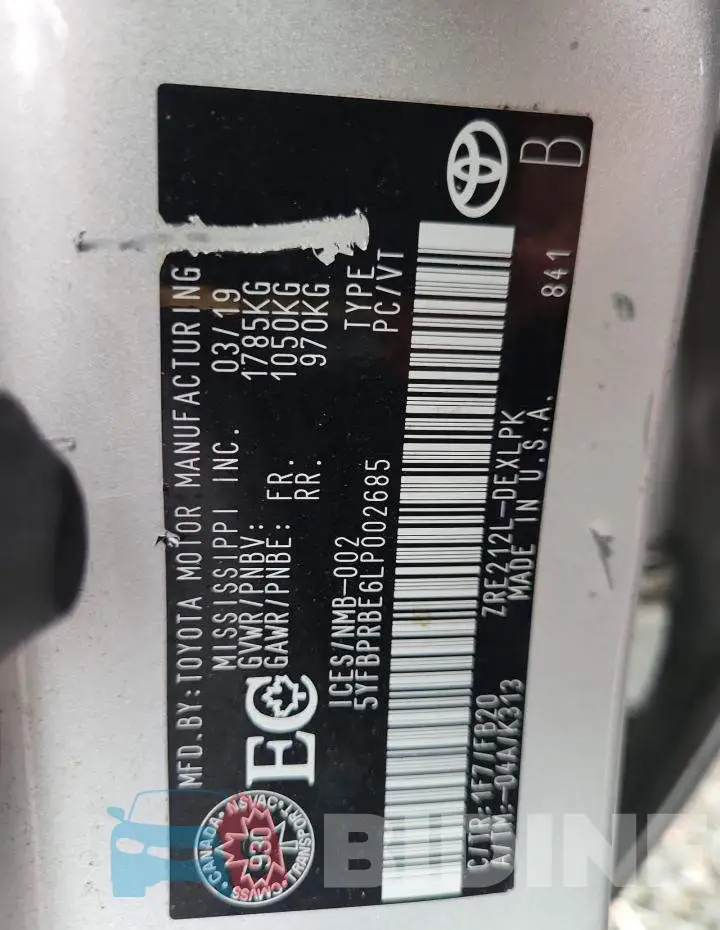 5YFBPRBE6LP002685 Photo# 12