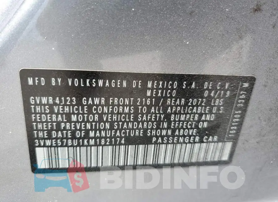 3VWE57BU1KM182174 Photo# 13