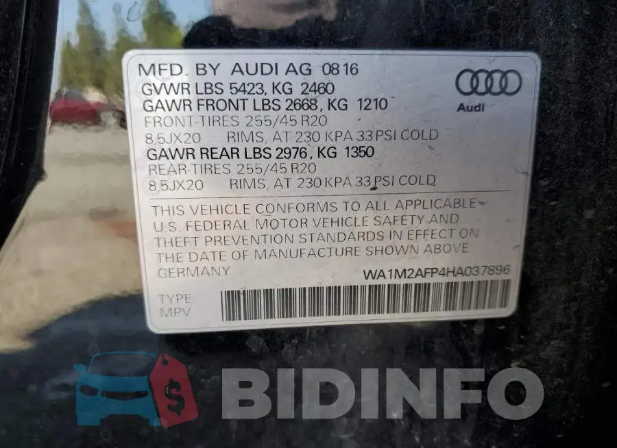 WA1M2AFP4HA037896 Photo# 13