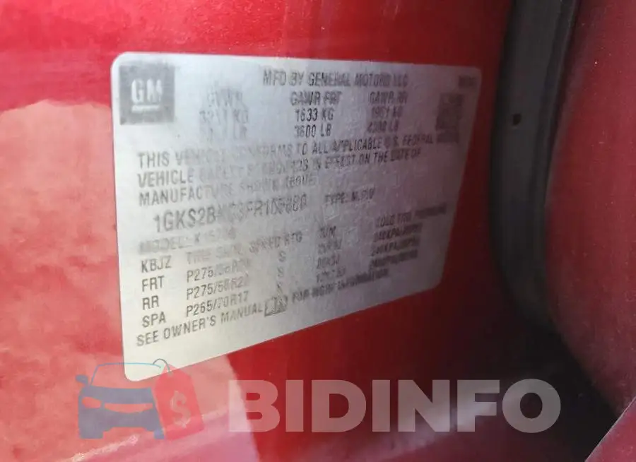 1GKS2BKC3FR165880 Photo# 13