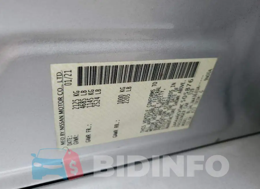 1N4AA6CV5MC505876 Photo# 12