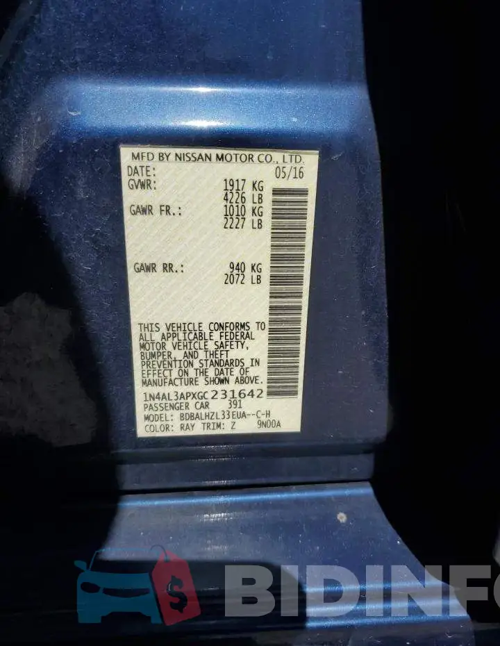1N4AL3APXGC231642 Photo# 12