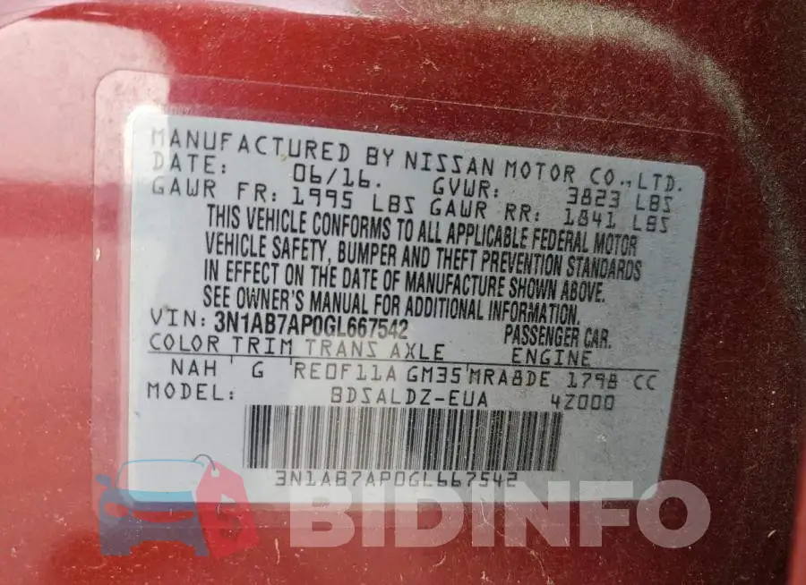 3N1AB7AP0GL667542 Photo# 12