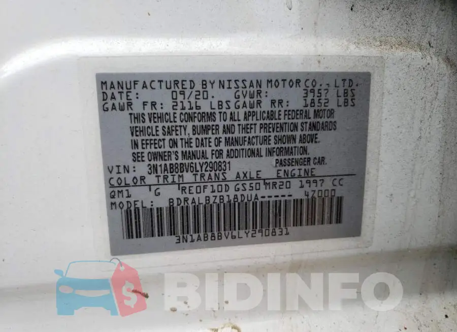 3N1AB8BV6LY290831 Photo# 13