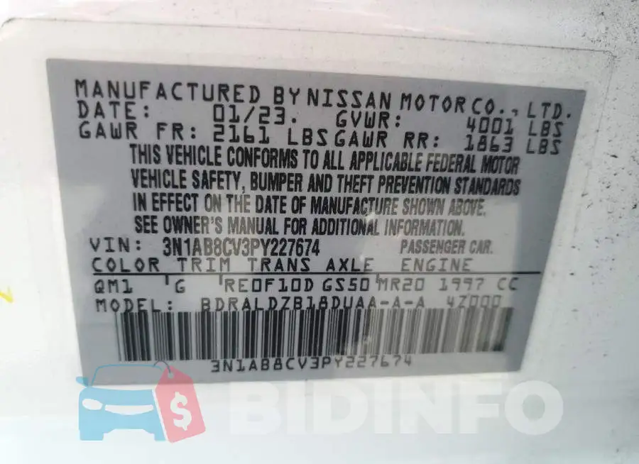 3N1AB8CV3PY227674 Photo# 12