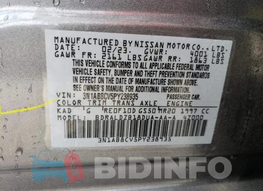 3N1AB8CV5PY238935 Photo# 13