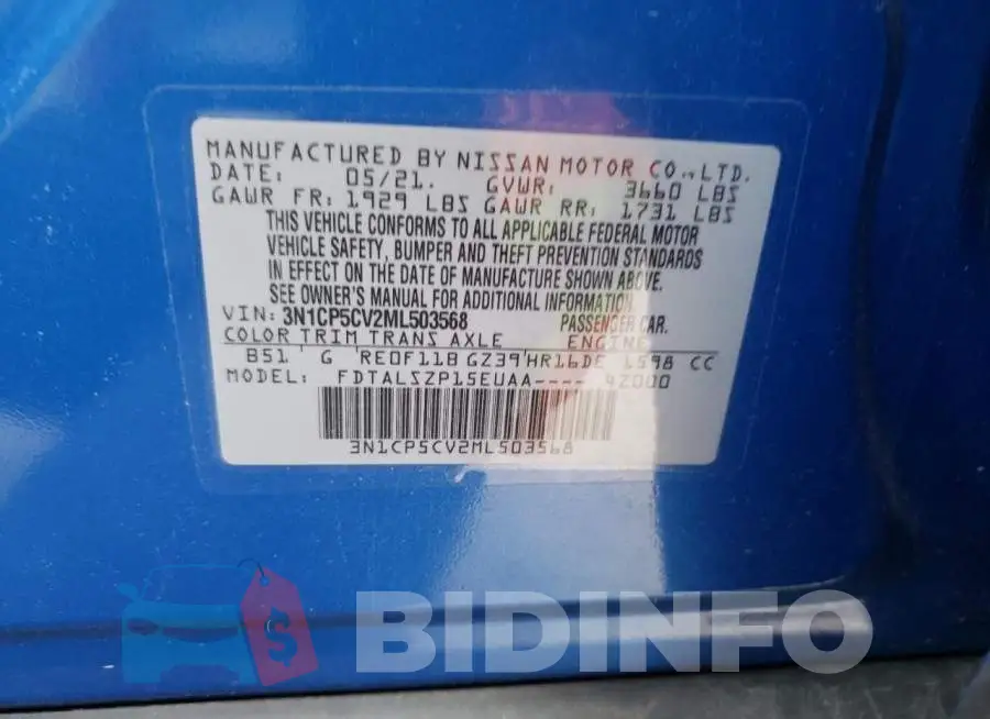 3N1CP5CV2ML503568 Photo# 13
