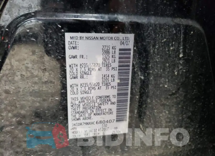 5N1DR2MNXHC680407 Photo# 12
