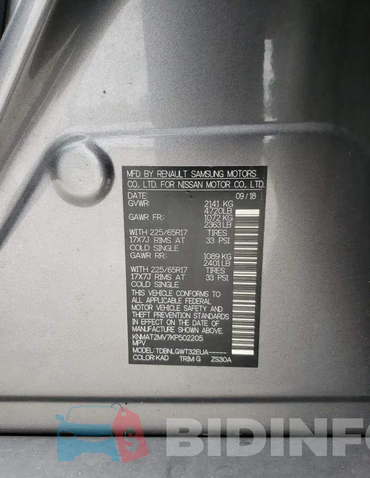KNMAT2MV7KP502205 Photo# 13