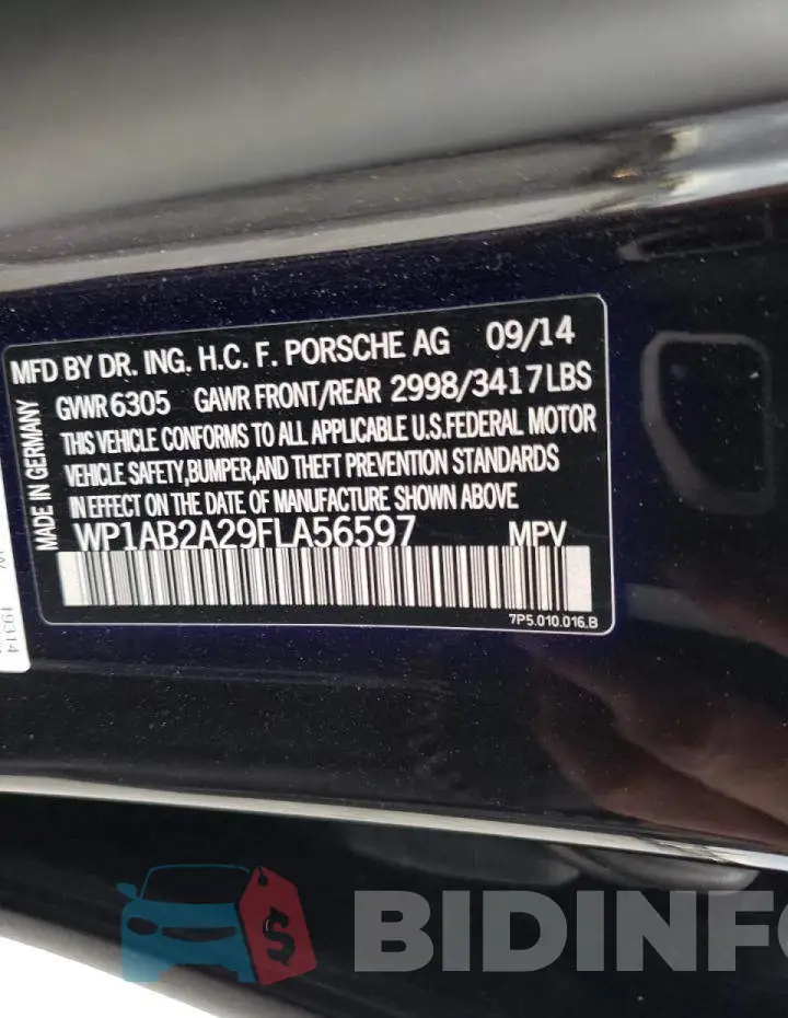 WP1AB2A29FLA56597 Photo# 13