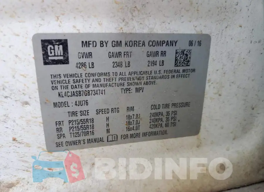 KL4CJASB7GB734741 Photo# 12